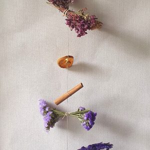 Colgante flores con geoda de cuarzo