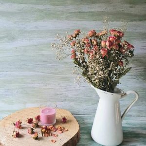 Ramo de rositas secas y paniculata